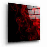 Red Smoke Glass Wall Art.